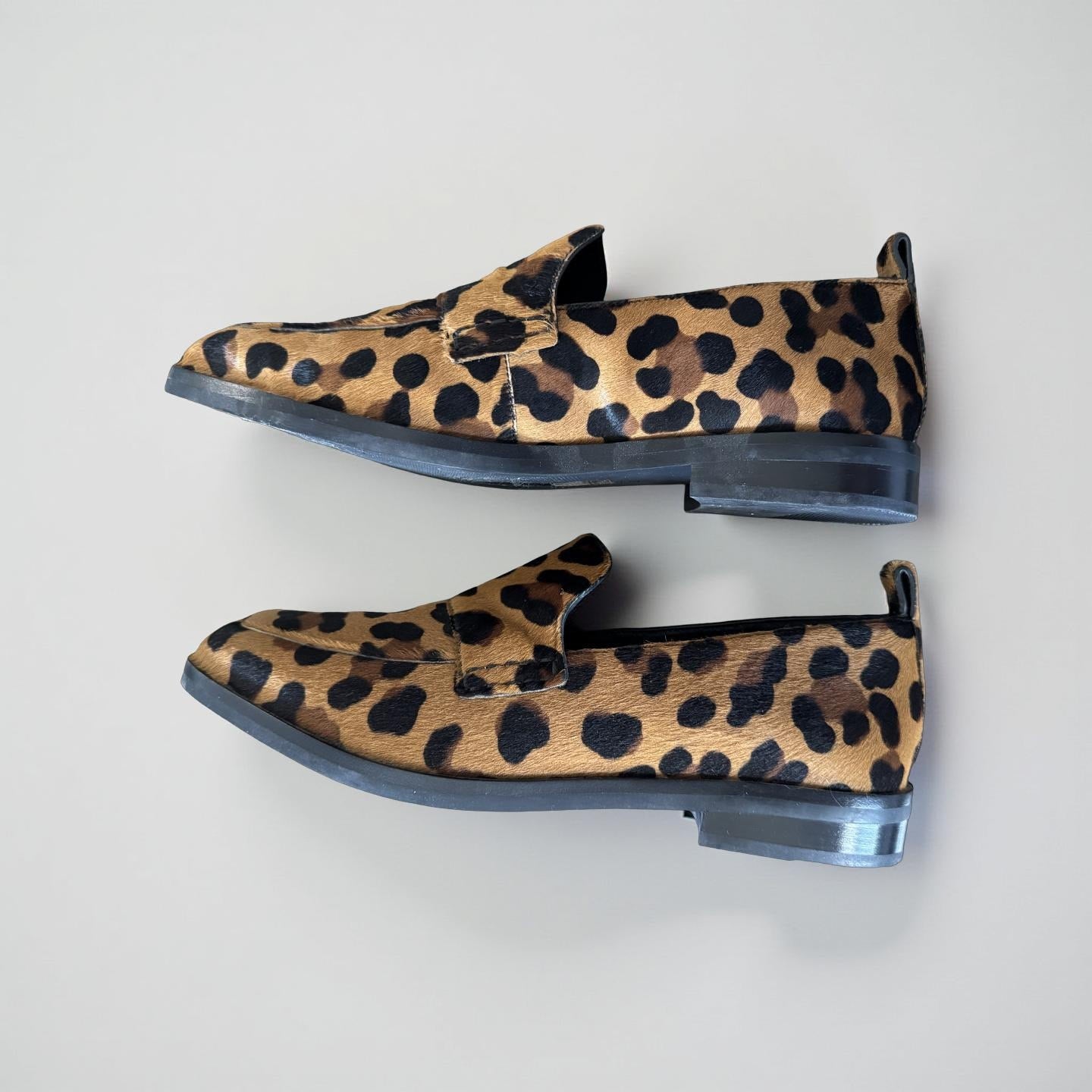 3.1 Phillip Lim Leopard Print Alexa Loafer Low Heel Calf Hair Size 41/US10