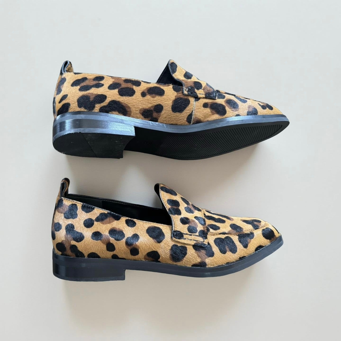 3.1 Phillip Lim Leopard Print Alexa Loafer Low Heel Calf Hair Size 41/US10