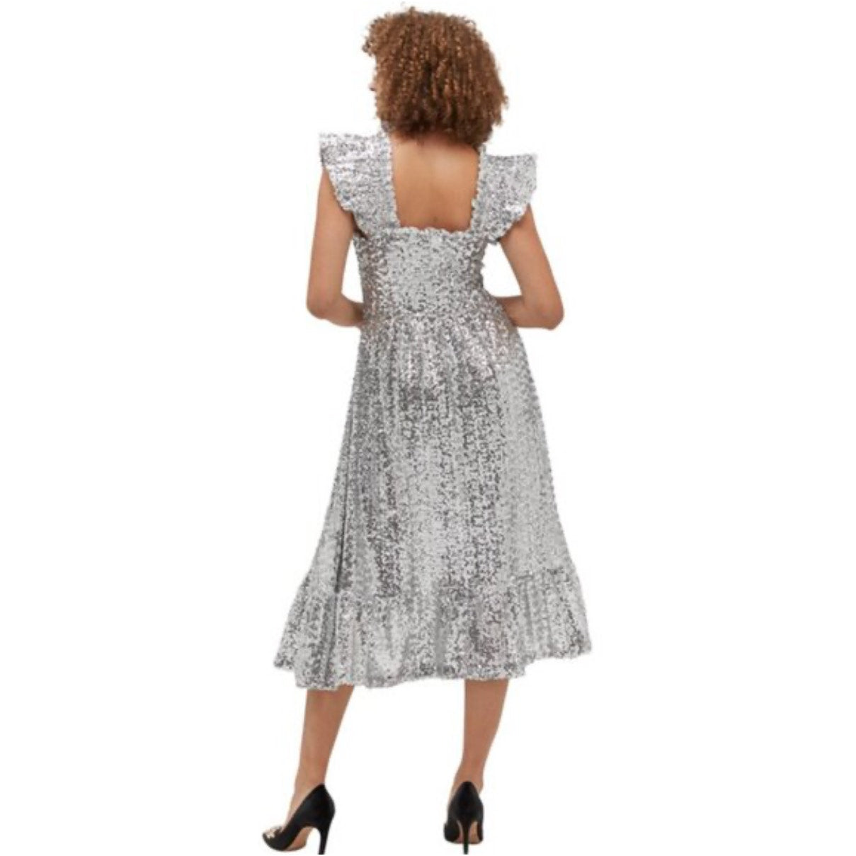 Hill House Home The Ellie Nap Dress Silver Sequin Collectors Edition Size Small