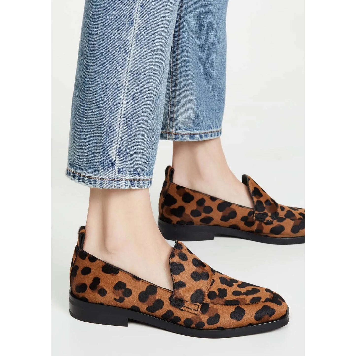 3.1 Phillip Lim Leopard Print Alexa Loafer Low Heel Calf Hair Size 41/US10
