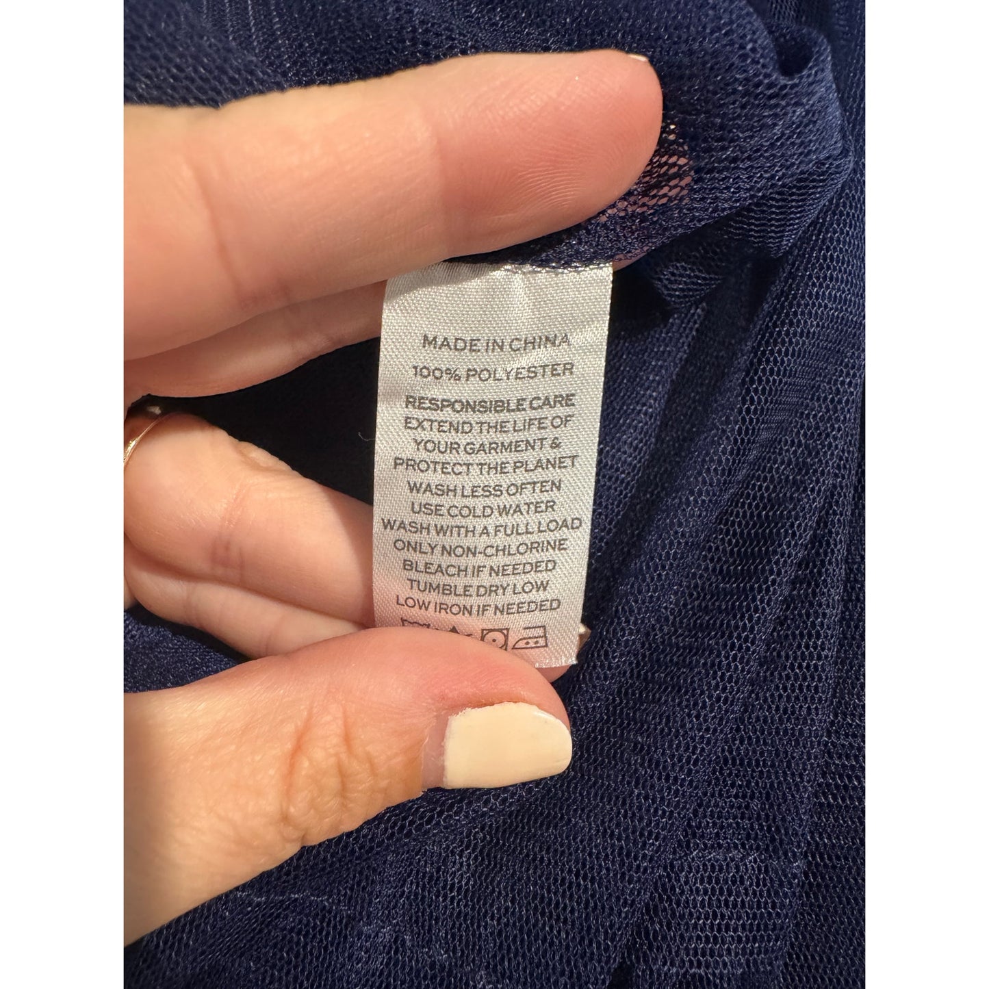 Hill House Home The Nap Dress Navy Blue Sheer Tulle Collector's Edition Size S