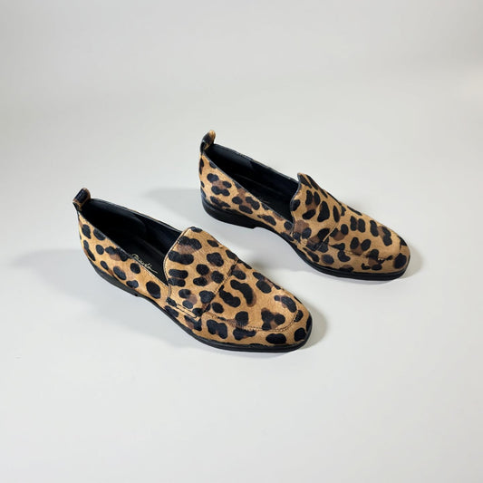 3.1 Phillip Lim Leopard Print Alexa Loafer Low Heel Calf Hair Size 41/US10